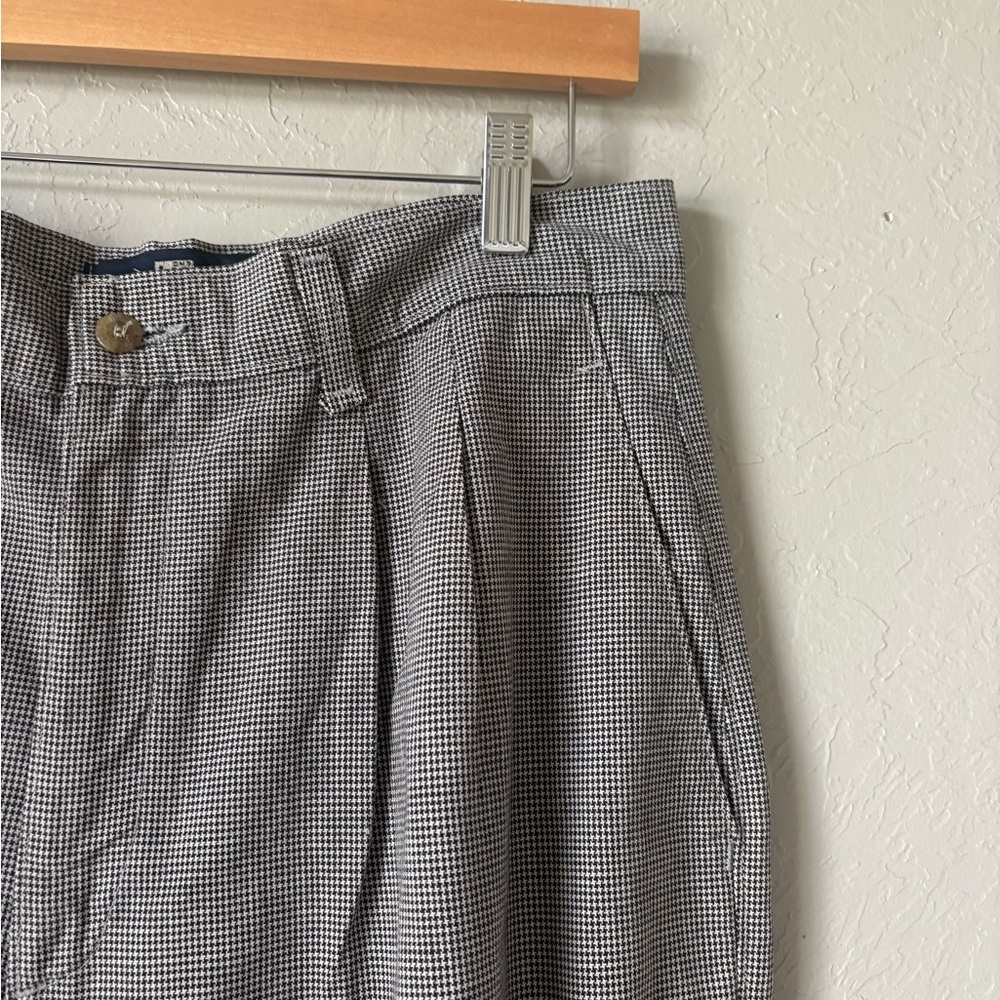 Vintage Checkered Cotton Black and White Trouser Pants 14P modern 12P - Picture 2 of 14
